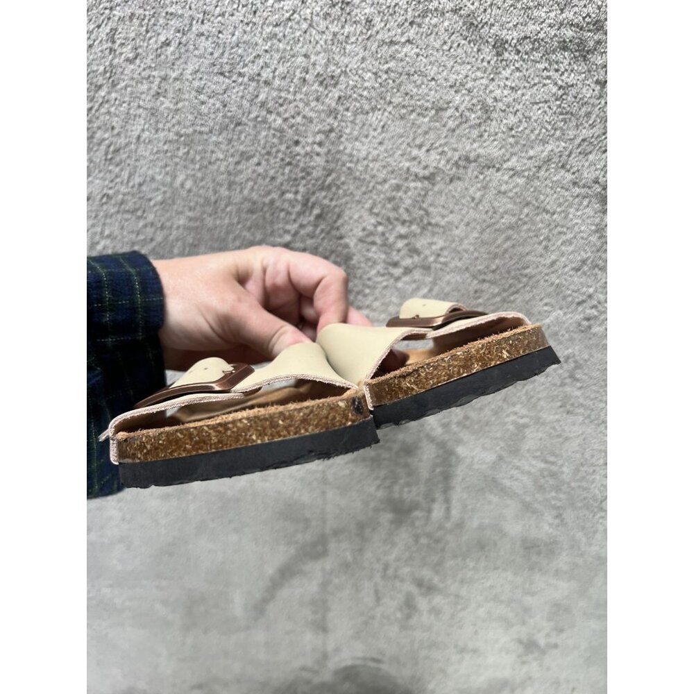 NEW Women’s SIZE 7 Project CLOUD Bahama Sandals-Anti-Slip-beige Leather Footbed - Picture 4 of 8